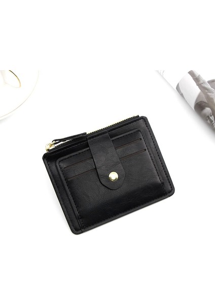 Küçük Moda Kredi Kimlik Kartı Tutucu Ince Deri Cüzdan Para Cebi ile Adam Para Çantası Durumda Erkekler Için Mini Kadın Iş Çanta (Yurt Dışından) fırsatları