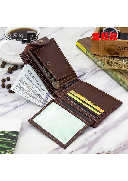 Piroyce Klasik Tarzı Cüzdan Pu Deri Erkek Cüzdan Kısa Erkek Çanta Kartlıklı Cüzdan Erkekler Moda Yüksek Kalite (Yurt Dışından) indirimleri