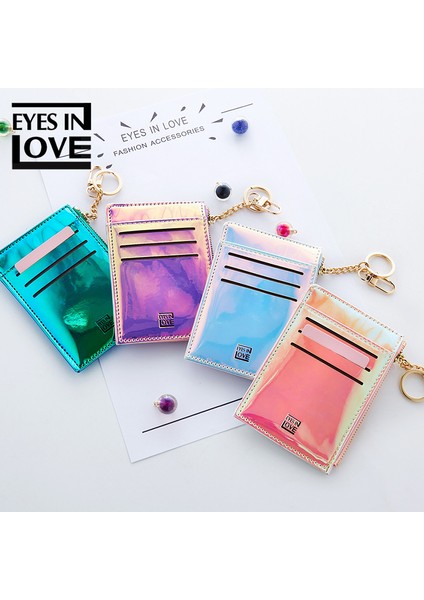 Eyesınlove 2018 Yeni Kadın Bozuk Para Cüzdanı Moda Lazer Deri Cüzdan Kadın Mini Kart Çantası Holografik Kadın Çantalar Cartera Mujer (Yurt Dışından) fiyatları