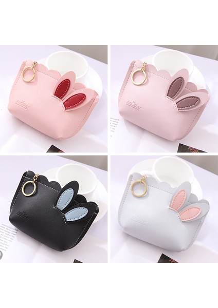 App Blog Kadın Bozuk Para Çantaları Tutucu Kawaii Sevimli Tavşan Kulaklar Mini Değişim Cüzdan Küçük Anahtar Para Çantası Çocuk Kız Fermuar Kese Hediye (Yurt Dışından) indirimleri