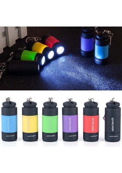 Mini LED El Feneri Anahtarlık Açık Cep Anahtarlık Torch Taşınabilir El Feneri Su Geçirmez USB Şarj Edilebilir Kamp El Fenerleri (Yurt Dışından) modelleri