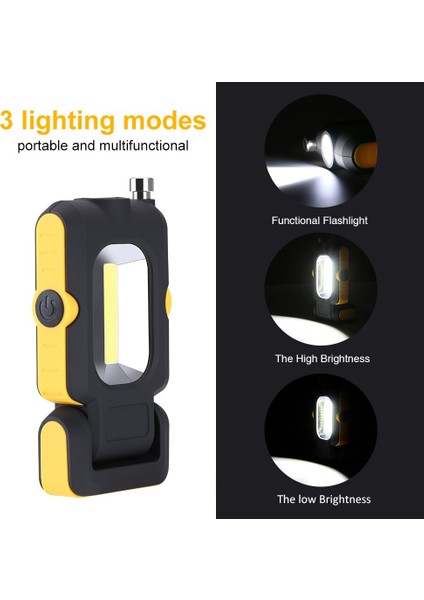 Est 1 Adet Süper Parlak Ayarlanabilir LED Çalışma Işığı Muayene Lambası El Feneri Manyetik Kamp Çadırı Fener Mıknatıs ile (Yurt Dışından) fırsatları