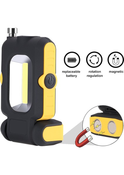 Est 1 Adet Süper Parlak Ayarlanabilir LED Çalışma Işığı Muayene Lambası El Feneri Manyetik Kamp Çadırı Fener Mıknatıs ile (Yurt Dışından) indirimleri