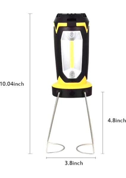 Güçlü LED El Feneri Kamp Yürüyüş Acil Durum Çok Fonksiyonlu Şarj Edilebilir Deforme Edilebilir Aydınlatma Sarı (Yurt Dışından)