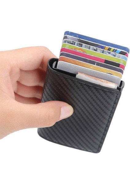 Yeni Erkek Kadın Akıllı Cüzdan Kredi Bankası Kart Tutucu Moda Çanta Alüminyum Alaşımlı Iş Rahat Mini Cüzdan Marka Pu Çanta (Yurt Dışından) modelleri