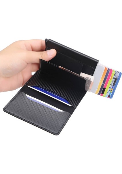 Yeni Erkek Kadın Akıllı Cüzdan Kredi Bankası Kart Tutucu Moda Çanta Alüminyum Alaşımlı Iş Rahat Mini Cüzdan Marka Pu Çanta (Yurt Dışından) indirimleri