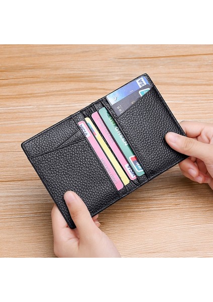 Süper Yumuşak Erkek Hakiki Deri Kart Cüzdanı Ince Ince Mini Küçük Bifold Cüzdan Kredi Kartı Tutucu Bozuk Para Cüzdanı Kompakt Para Çantası (Yurt Dışından) fiyatları