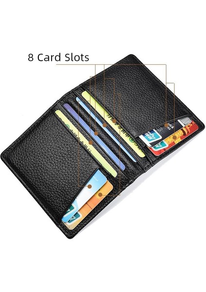 Süper Yumuşak Erkek Hakiki Deri Kart Cüzdanı Ince Ince Mini Küçük Bifold Cüzdan Kredi Kartı Tutucu Bozuk Para Cüzdanı Kompakt Para Çantası (Yurt Dışından) modelleri