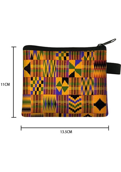 Afrika Baskı Kadın Anahtar Bozuk Para Cüzdanı Mini Sevimli Fermuar Kız Sikke Cüzdan Bayanlar Taşınabilir Cüzdan Afro Dansçı Kredi Kartı Torbalar (Yurt Dışından) indirimleri
