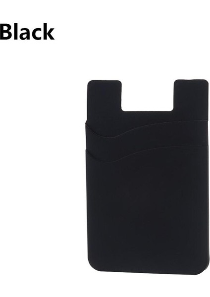 1 Adet Silikon Cep Telefonu Arka Kartlıklı Cüzdan Yapışkanlı Nakit Kimlik Yumuşak Yapışkanlı Telefon Kartı Tutucu Mobil Aksesuarları (Yurt Dışından)