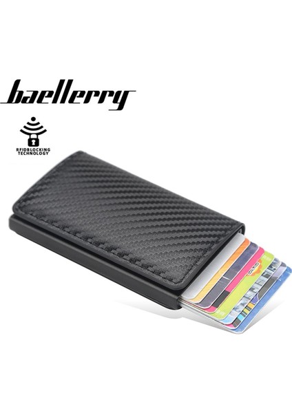 Erkekler Kredi Kartı Tutucu Erkek Cüzdan Yeni Karbon Fiber Rfıd Engelleme Deri Banka Kartı Durumda Kart Sahibi Koruma Çanta Kadınlar Için (Yurt Dışından)