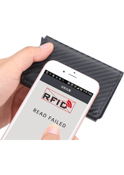 Erkekler Kredi Kartı Tutucu Erkek Cüzdan Yeni Karbon Fiber Rfıd Engelleme Deri Banka Kartı Durumda Kart Sahibi Koruma Çanta Kadınlar Için (Yurt Dışından)