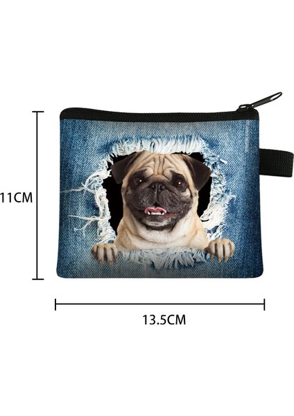 Sevimli Pet Köpek Kedi Kadın Bozuk Para Cüzdanı Yavru Yavru Mini Cüzdan Bayanlar Moda Ruj Saklama Torbaları Kızlar Anahtarlık Para Çantası (Yurt Dışından) fırsatları