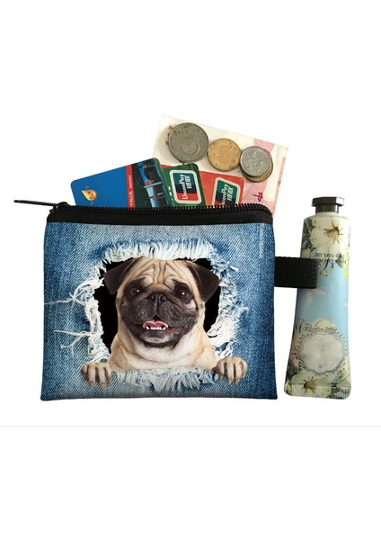 Sevimli Pet Köpek Kedi Kadın Bozuk Para Cüzdanı Yavru Yavru Mini Cüzdan Bayanlar Moda Ruj Saklama Torbaları Kızlar Anahtarlık Para Çantası (Yurt Dışından) indirimleri