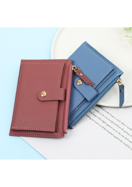 Kadın Moda Küçük Cüzdan Çanta Düz Renk Pu Deri Mini Bozuk Para Cüzdanı Cüzdan Kredi Kartı Tutucu Çanta Fermuarlı Bozuk Para Cüzdanı (Yurt Dışından) modelleri