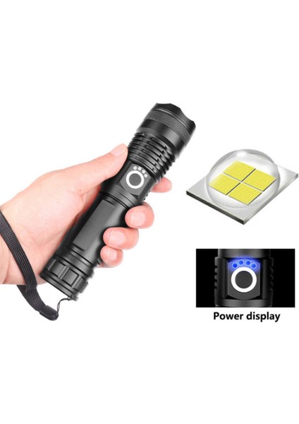 El Feneri 1000 Lümen Xlamp XHP50 Güçlü Işık Depreme Dayanıklı USB Zoom LED El Feneri Özellikleri (Yurt Dışından) indirimleri