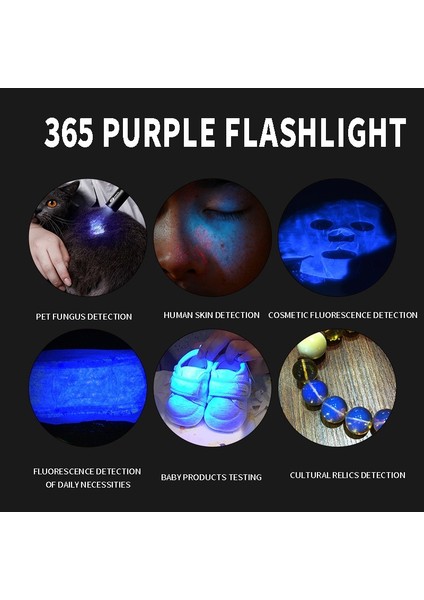 Taşınabilir Uv El Feneri LED Kimlik El Feneri Işık Torch Çalışma Işığı (Yurt Dışından)
