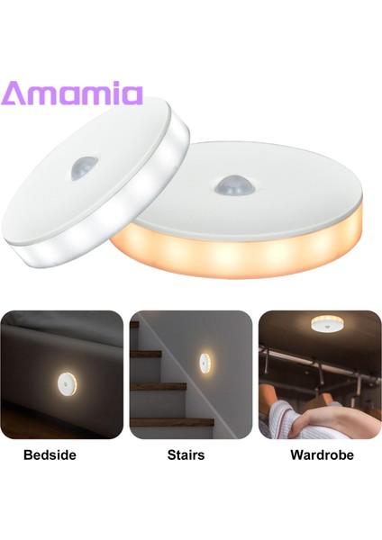 Amamia LED Indüksiyon Lamba Parlamayan Kızılötesi Otomatik Açma/kapama Hareket Sensörlü Gece Lambası (Yurt Dışından)