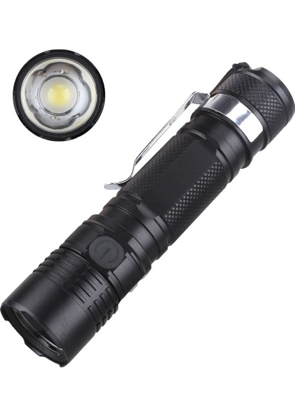 S11 Yakınlaştırılabilir USB C Şarj Edilebilir 18650 LED El Feneri Cree Xpl 1200LM, Güç Göstergesi ve Mıknatıs Kuyruklu - Pilsiz (Yurt Dışından)