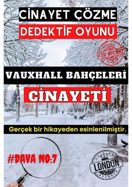 Vauxhall Bahçeleri Davası-Dedektif Oyunu - Çözülmeyen Davalar - Katil Kim Oyunu - Gizemli Cinayetler