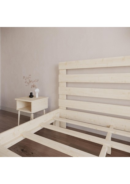 Urban New Model Doğal Çam Ahşap Karyola