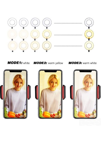 Powermaster PM-2577 Akrobatik Işıklı Youtuberlar Için Yayın Tutucu Telefon Tutacağı Ledli modelleri