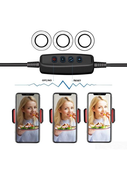 Powermaster PM-2577 Akrobatik Işıklı Youtuberlar Için Yayın Tutucu Telefon Tutacağı Ledli fırsatları