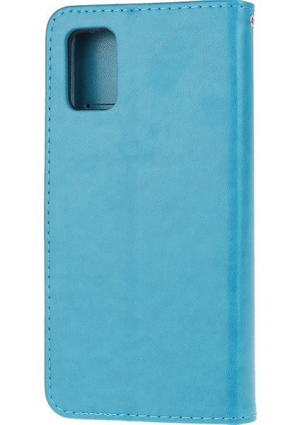 Baskı Kelebek Çiçekleri Deri Deri Cüzdan Samsung Galaxy A02S (164.2X75.9X9.1MM) Için (Yurt Dışından)