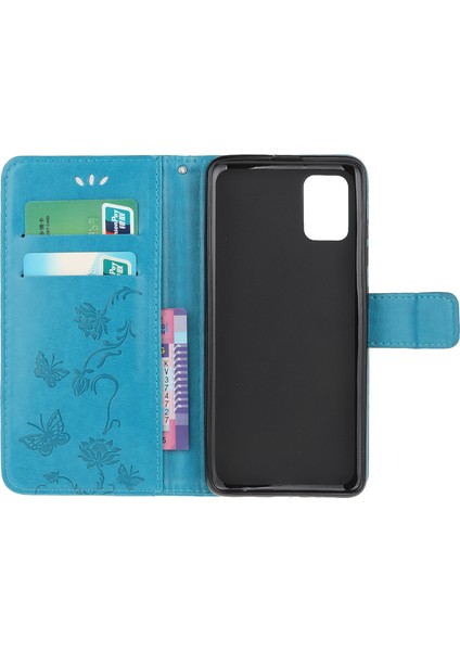 Baskı Kelebek Çiçekleri Deri Deri Cüzdan Samsung Galaxy A02S (164.2X75.9X9.1MM) Için (Yurt Dışından)