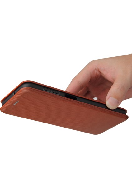 Samsung Galaxy A32 5G/M32 5g-Brown Için Karbon Fiber Deri Otomatik Emici Kasa (Yurt Dışından)