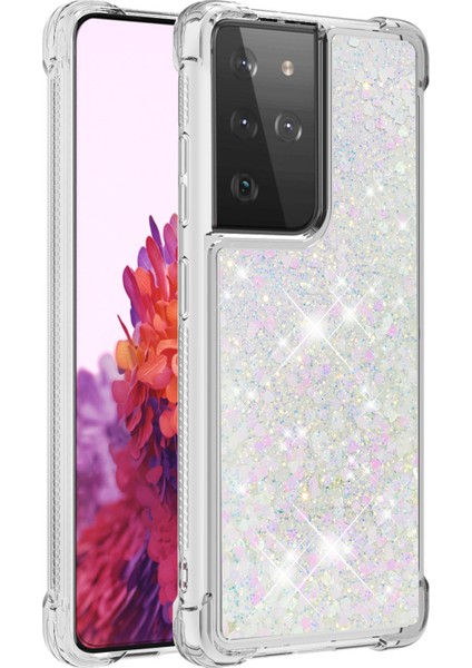 Samsung Galaxy S21 Ultra 5g-White Için Dinamik Quicksand ve Tpu Şok Geçirmez Koruma Telefonu (Yurt Dışından) modelleri