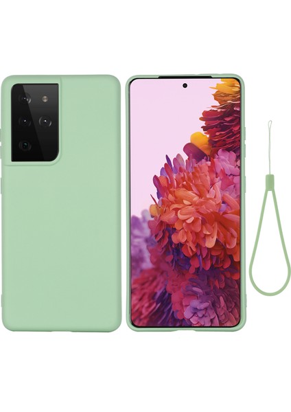 Samsung Galaxy S21 Için Ultra 5g Şok Geçirmez Yumuşak Sıvı Silikon Kapak Cep Telefon Kabuğu Koruması Örnek Yeşil (Yurt Dışından) fiyatları