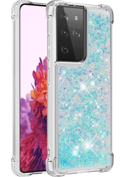 Samsung Galaxy S21 Ultra 5g-Baby Mavi Için Dinamik Quicksand ve Tpu Şok Geçirmez Koruma Telefonu (Yurt Dışından) modelleri