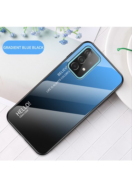 Tpu+Pc+Cam Renk Gradyan Deseni Samsung Galaxy A52 4G/5G/A52S 5g-Blue/siyah Için Süper Ince Cep Telefonu Kılıfı (Yurt Dışından) fiyatları