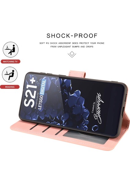 Samsung Galaxy S21 Için Cüzdan Standı ile Klasik Deri Telefon Kılıfı (Yurt Dışından)