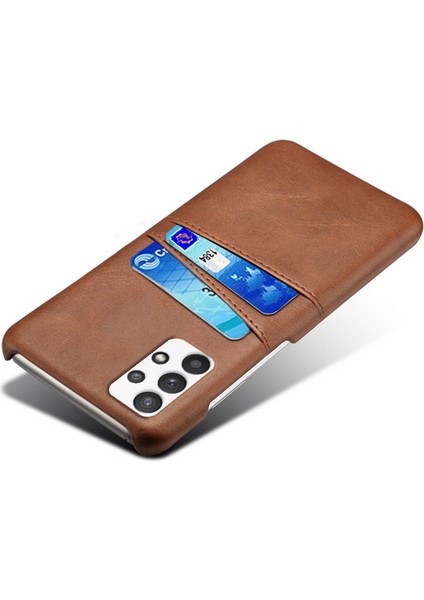 Samsung Galaxy A32 5G/M32 5g-Brown Için Çift Kartlı Yuvalı Pc+Pu Deri Kaplı Kasa (Yurt Dışından) modelleri