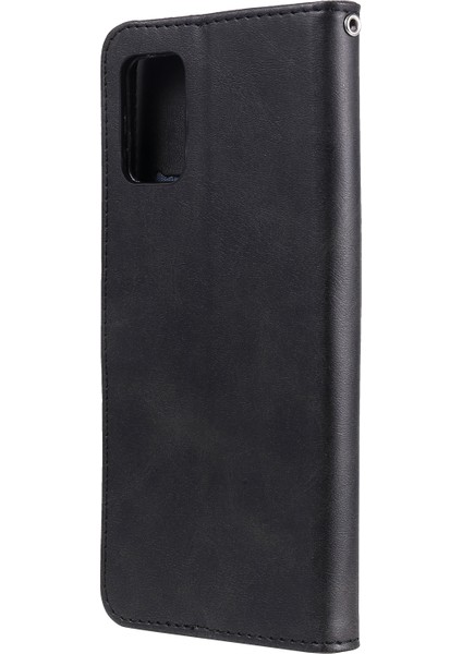 Samsung Galaxy A02S (164.2X75.9X9.1MM) Için Fermuar Cep Deri Cüzdan Standı Çantası (Yurt Dışından)