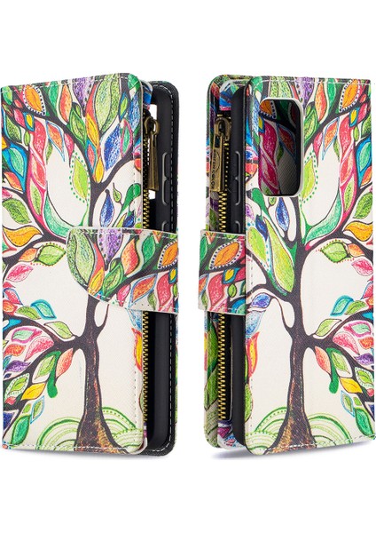 BF03 Fermuar Cüzdan Tasarım Deseni Samsung Galaxy A52 4G/5G/A52S 5g-Life Tree Için Deri Telefon Kapağı (Yurt Dışından) fırsatları
