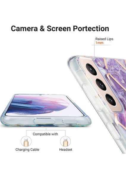 Mermer Desen Elektrapan Imd 2.0mm Tpu Koruyucu Samsung Galaxy S21+5G Tarzı C Için Kapak (Yurt Dışından) fırsatları