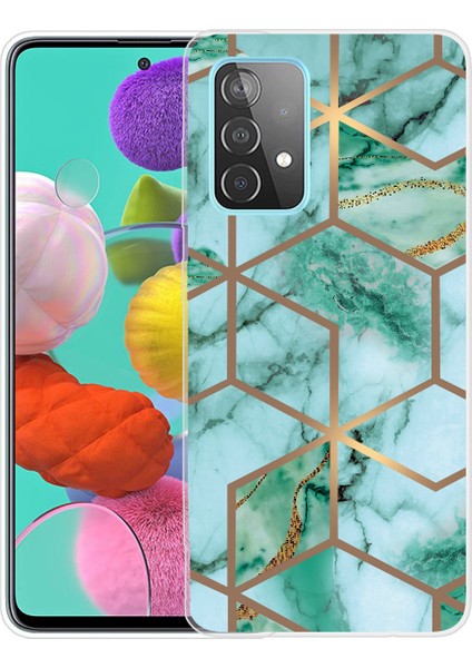Mermer Desen Yumuşak Tpu Telefon Vaka Koruma Samsung Galaxy A32 5G/M32 5g Tarzı H Için Geri Kapak (Yurt Dışından)