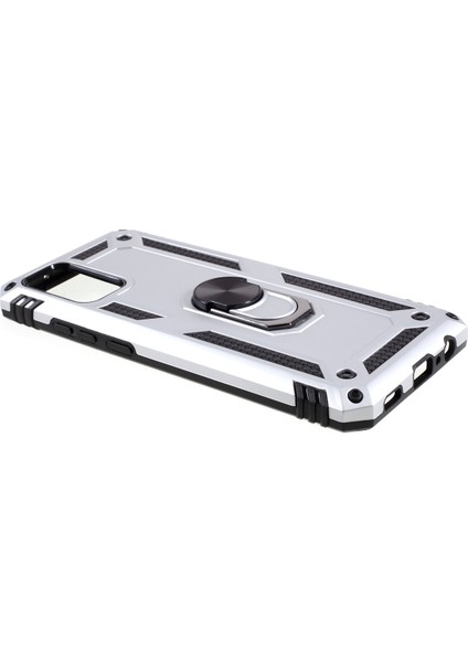 Samsung Galaxy A02S (166.5X75.9X9.2MM) Için Ring Kickstand Tasarımlı Pc+Tpu Hibrid Anti-Drop Telefon Kabuğu- (Yurt Dışından)