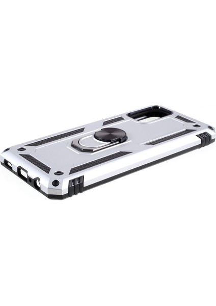 Samsung Galaxy A02S (166.5X75.9X9.2MM) Için Ring Kickstand Tasarımlı Pc+Tpu Hibrid Anti-Drop Telefon Kabuğu- (Yurt Dışından)