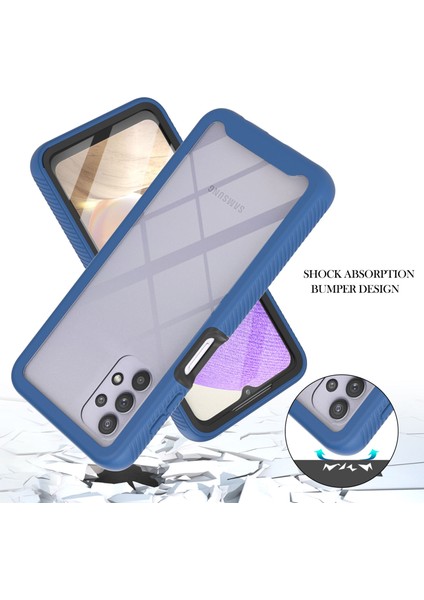 3 Tam Koruma Önleme Önleyici Pc+Tpu Koruyucu Kasa, Samsung Galaxy A32 5G/M32 5g-Dark Mavi (Yurt Dışından)