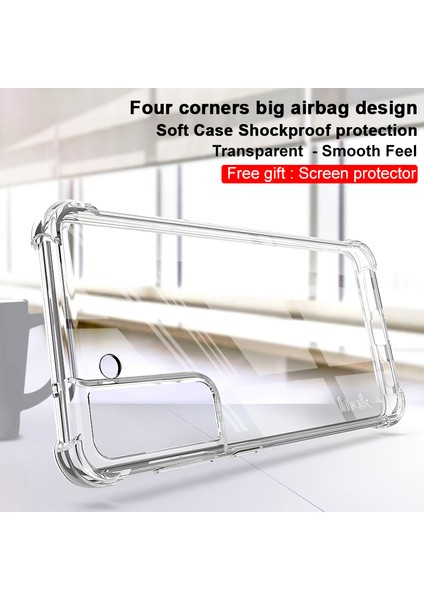 Samsung Galaxy S21 Fe-Transparent Için Tam Kapsama Şok Geçirmez Esnek Tpu Kasa Kapak+Ekran Koruyucu (Yurt Dışından)