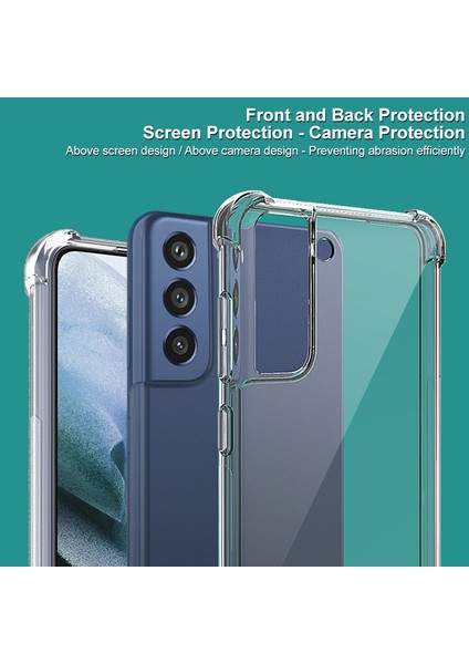 Samsung Galaxy S21 Fe-Transparent Için Tam Kapsama Şok Geçirmez Esnek Tpu Kasa Kapak+Ekran Koruyucu (Yurt Dışından)