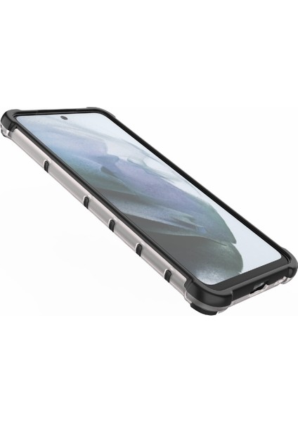 Samsung Galaxy S21 Fe-White Için Petek Deseni Tpu+Pc Hibrit Kılıf Mobil Telefon Koruyucusu (Yurt Dışından)