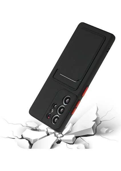 Samsung Galaxy S21 Ultra 5g-Black Için Kart Yuvası ile Kalite Tpu Telefon Kılıfı (Yurt Dışından)