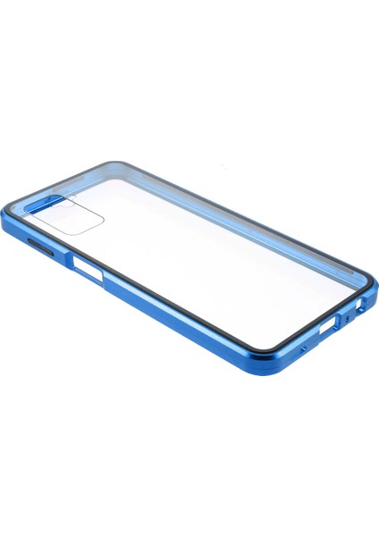 Manyetik Adsorpsiyon Metal Çerçevesi+Samsung Galaxy A32 5G/M32 5g-Blue Için Çift Taraflı Ultra Net Temperli Cam Telefon Kabuğu (Yurt Dışından)