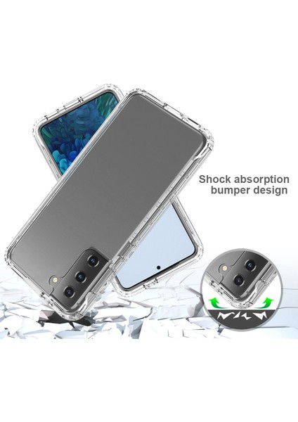 Samsung Galaxy S21+5G-MAVI Için Şeffaf Gradyan Renk Anti-Fall Clear Tpu+Pc Kabuğu (Yurt Dışından)