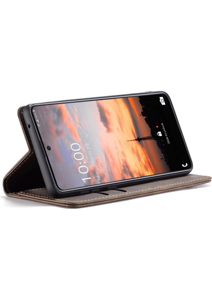 Cüzdan Fonksiyonu Pu Deri+Tpu Cep Telefon Kabuğu Samsung Galaxy A33 5g-Coffee Için Otomatik Emzersiz Manyetik Kapanış Kılıfı (Yurt Dışından) modelleri
